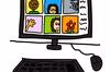 An illustration of an online meeting